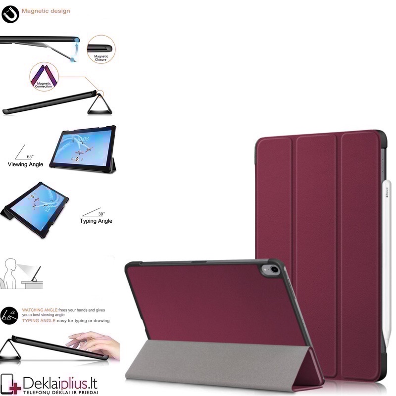 Dirbtinės odos atverčiamas dėklas - bordo spalvos (Apple Ipad Air 11 (2024-2025-2026)/Ipad Air 10.9 (2020-2022) Dirbtinės odos atverčiamas dėklas - bordo spalvos (Apple Ipad Air 11 (2024-2025-2026)/Ipad Air 10.9 (2020-2022)